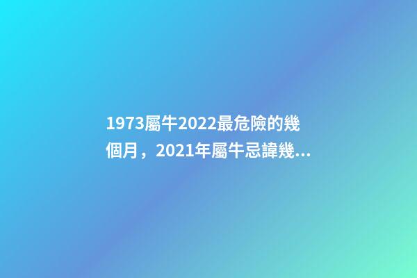 1973屬牛2022最危險的幾個月，2021年屬牛忌諱幾月出生 屬牛1973年一生的劫數，屬牛人最苦命的出生日期屬牛最命苦出生日期是什-第1張-觀點-玄機派